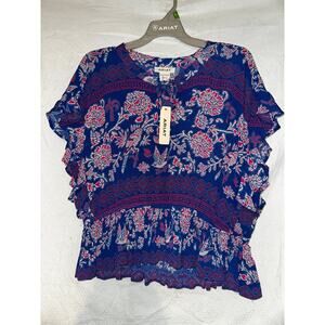 Ariat Cortez LS Top Candelia Print – Size L – NWT